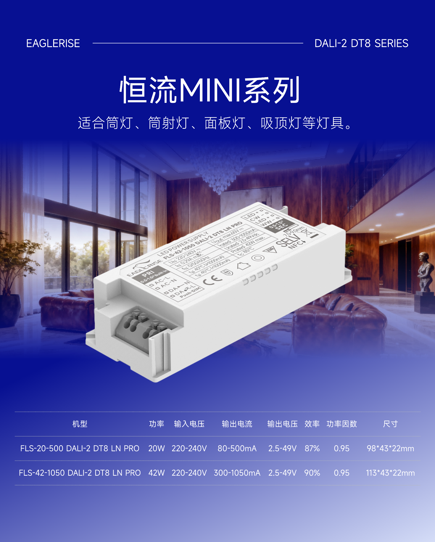 精准调光 高效智控 ！恒压DALI-2 DT6智能调光电源系列